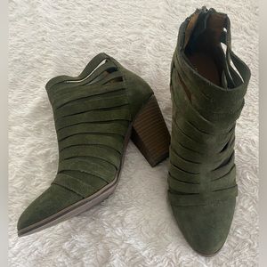 Green Ankle Booties